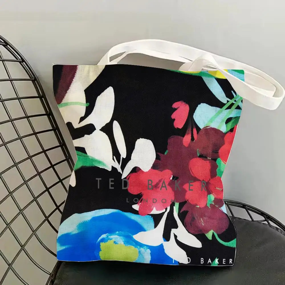 Fashion T-TED B-BAKERs Storage Bags Canvas Double-Sided Print Fashion Shoulder Tote Shopping Bag Gift Eco Handbags
