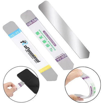 1-6PCS Stainless Steel Blade Soft Thin Pry Spudger Cell Phone Tablet Screen Battery Opening Tools for Samsung iPhone iPad Opener