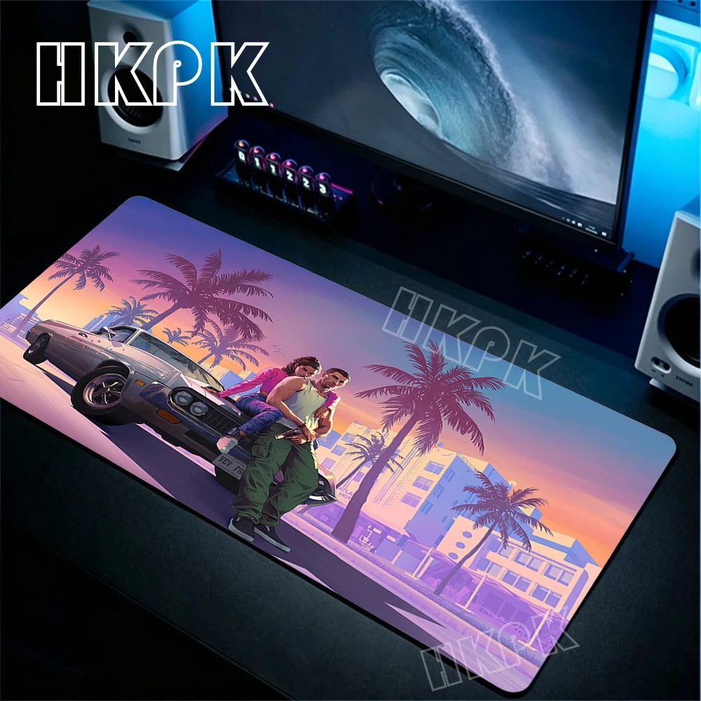 Game Grand Theft Auto GTA Mouse Pad Laptop Gaming Mousepad Size for large Edge Locking Game Keyboard Pads Decorate the bedroom