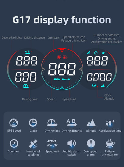 Car Head Up Display HUD GPS Computer Speedometer Windshield Projector Car Dashboard Speed Displays System Modification Car Acces