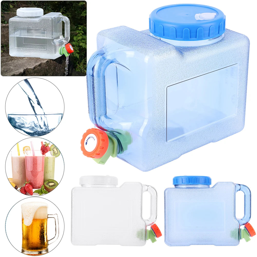 15-3L Portable Water Container with Spigot Water Storage Carrier Water Storage Container for Outdoor Camping Picnic Water Bottle