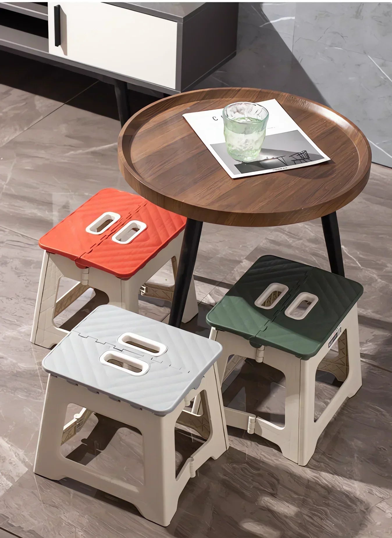 Popular Home Folding Stool Thickened Folding Stool Mini Portable Outdoor Picnic Camping Chair Portable Bench Train Mat Stool