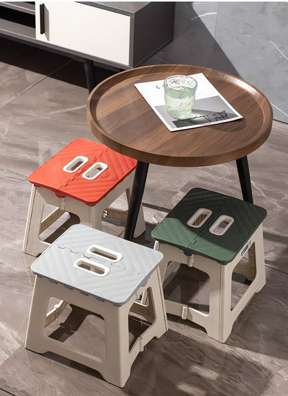Popular Home Folding Stool Thickened Folding Stool Mini Portable Outdoor Picnic Camping Chair Portable Bench Train Mat Stool