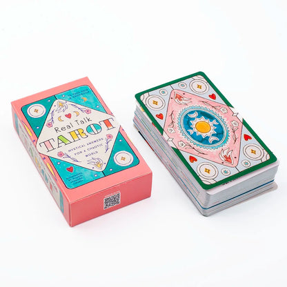 78pcs Real Talk Tarot Deck + PDF Guidebook 10.3*6cm Divination Game Family Friends Party Collectibles
