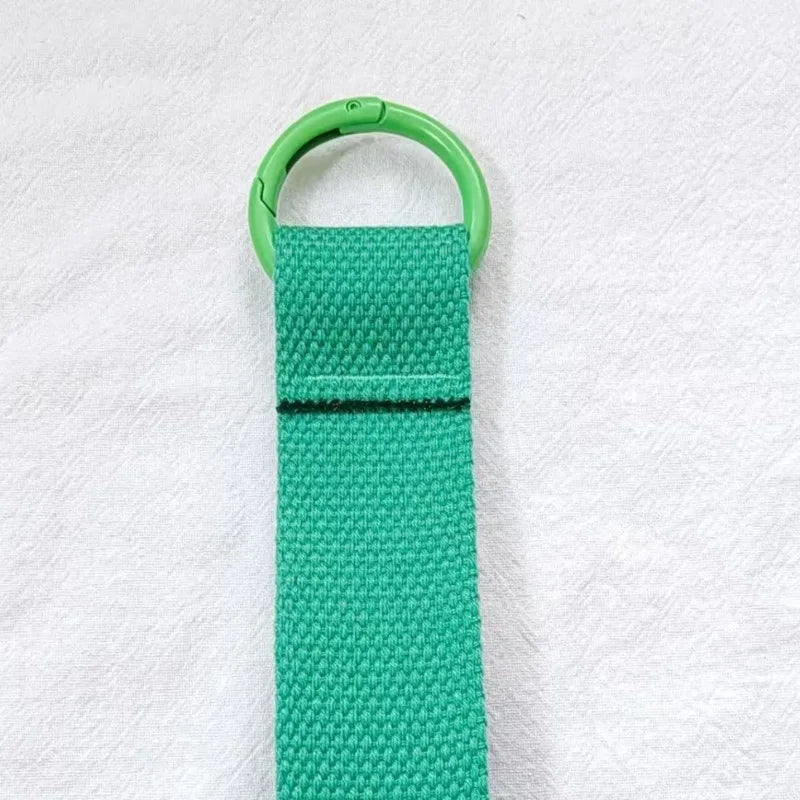 Custom LOGO Keychain Blank Canvas Strap Lanyard Backpack Floating Weave Pendant Personalize  Print Name Webbing Wholesale