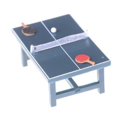 1:12 Miniature Table Tennis Racket Model Table Tennis Table Decor Accessories