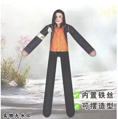 Anime Michael Jackson Cosplay Prop Doll Plush Stuffed Figure Dolls Room Decoration Abstract Joint Mobility Props Gift