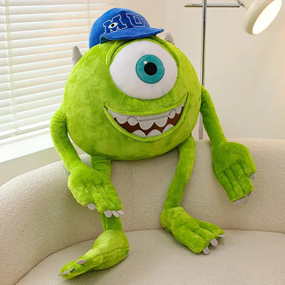 23/35cm Kawaii Monster University Electric Power Company Sulley Mike Wears Hat Doll Plush Toy Room Decoration Kids Gifts