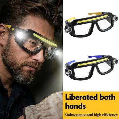 New XTE COB LED Rechargeable Multifunctional Glasses Light Waterproof Free Adjustment Angle Lightweight Glasses Lamp