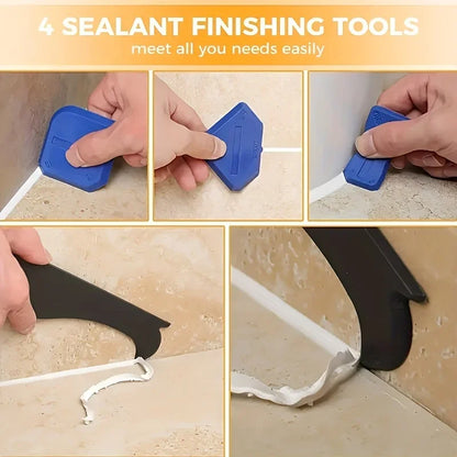 5 In 1 Silicone Scraper Sealant Smooth Remover Tool Set Caulking Finisher Smooth Grout Kit Floor Mould Removal Hand Tools /,'[\0