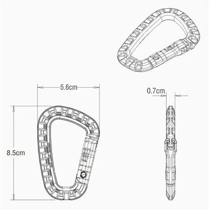 1-10Pcs Military tactical carabiner Clips Accessories D-Ring Buckle Mountaineering Carabiner Backpack Hanging Key Outdoor gadget