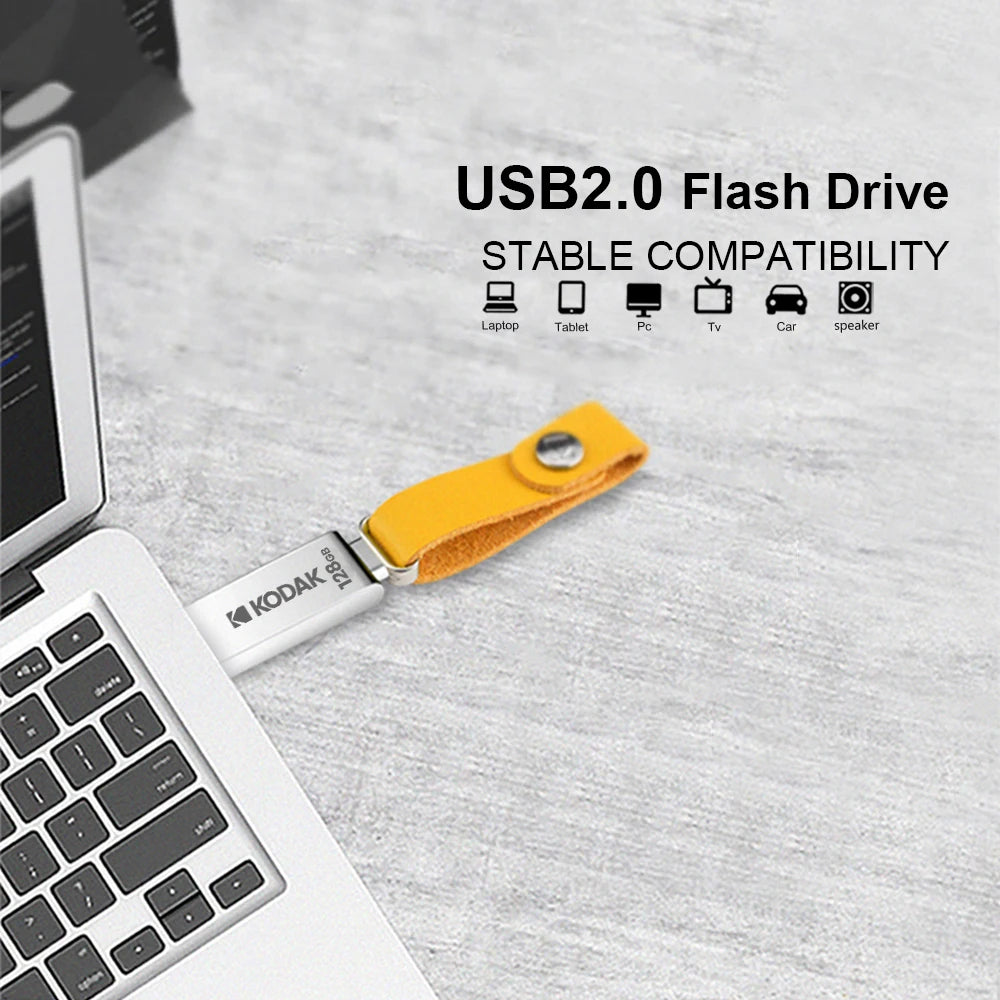 KODAK USB 2.0 Pen Drive 32GB 64GB 128GB K122 Metal USB Flash Drive Memory Pendrive