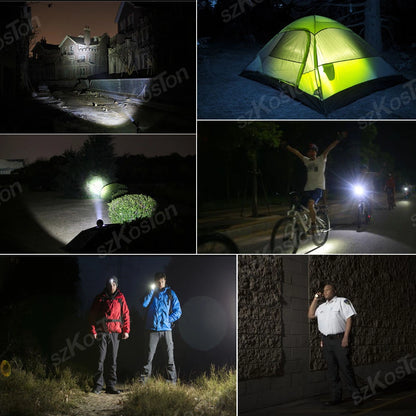 Portable XML T6 LED Flashlight Telescopic Tactical Lanterna Flashlight Multifunctional Zoomable Waterproof Outdoor Camping Bike