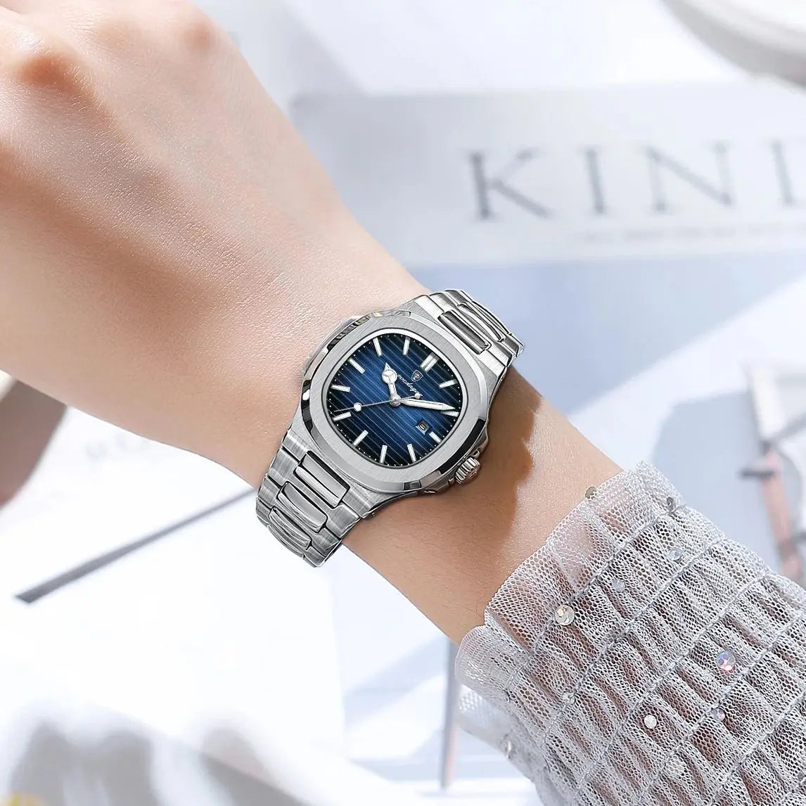 POEDAGAR Luxury Woman’s Quartz Watch Date Waterproof Luminous Ladies Wristwatch Stainless Steel Fashion Watches For Women casual