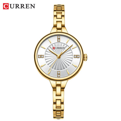 CURREN 9097 Elegant Women's Quartz Watch Luxury Stainless Steel Strap Women's Watch часы женские наручные