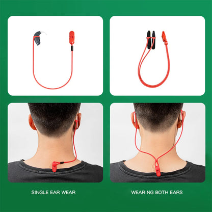 Anti Lost Rope Hearing Aid Adjustable Clips Rope Hearing Aid Clip Holder Hearing Aid Lanyard for Adults with Box 5 Colors