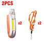 2-in-1 COB Strong Light and Whistle Light Creative Shape Key Chain Pendant Portable Led Flashlight Handheld Keychain Lamp