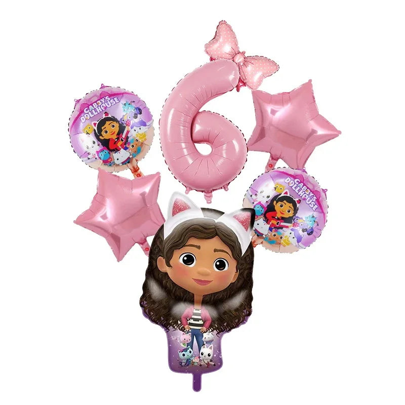 Gabby Dollhouse Birthday Party Supplies Plates Cups Tablecloth Napkins Gabby Cat Birthday Decoration Supply Kit Kids Party Favor