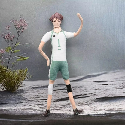 Anime Haikyuu Hinata Shoyo Kozume Kenma Cosplay Cotton Doll Iron Wire Skeleton Twistable Abstract Cartoon Figure Funny Dolls