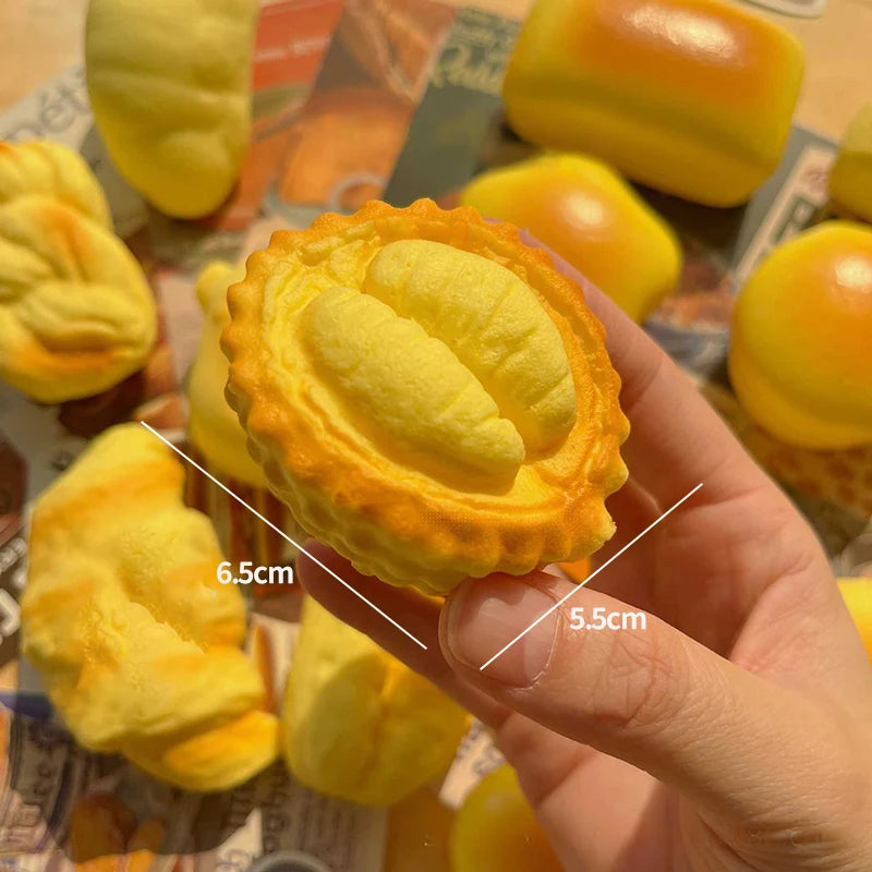 Simulation Croissant Bread Toast Squishy Fidget Slow Rebound Super Soft Cake Squeezing Office Stress Relief Relax Ornament
