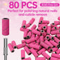 180/240 Fine Grit Small Nail Sanding Bands for Nail Drill, 80 Pcs Nail File Sanding Bands with Drill Bits for Manicure Pedicure