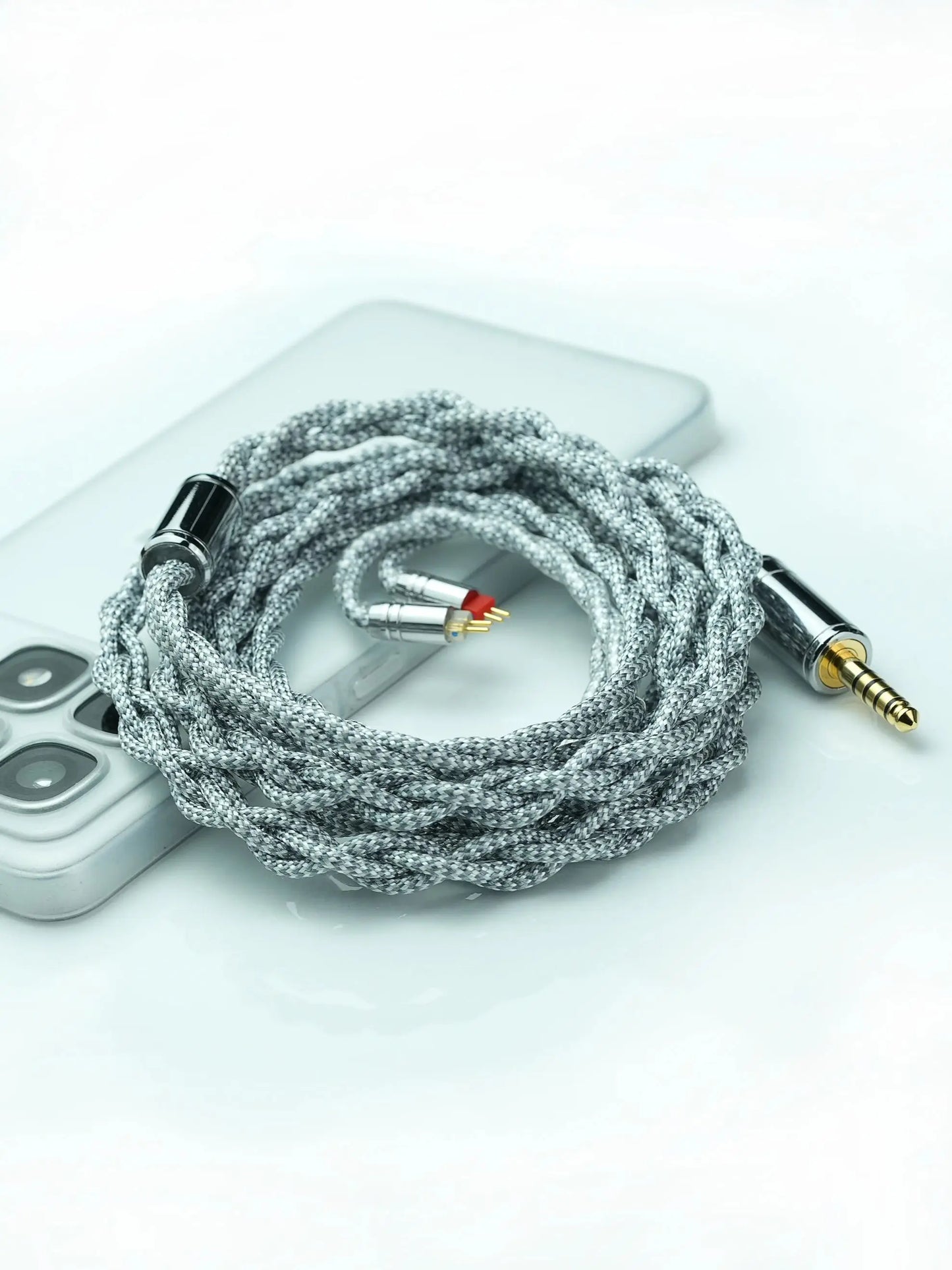 Trusted Audio 6N OCC Upgrade Cable, 0.32Ω Low Resistance Nylon Braided, for Enhanced Mid-Bass, Recessed 2pin/0.78 2pin/MMCX