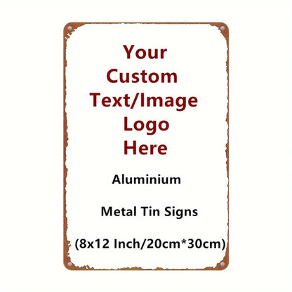 Custom Rectangular Iron Wall Painting Custom Pattern Print, Vintage Personalized Metal Tin Sign, Durable Waterproof Retro Art