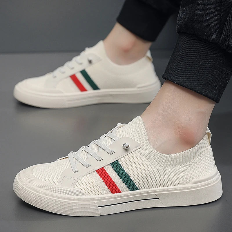 Men's breathable mesh casual shoes  summer lightweight soft soled comfortable outdoor walking shoes youth versatile trendy shoes