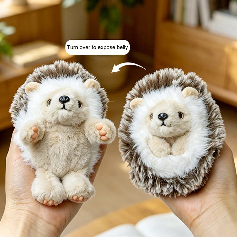 10/20/25cm Cute Hedgehog Plush Doll Soft Hedgehog Huggable Pillow Lifelike Hedgehog Pendant Doll Lovely Desktop Pet Bag Decor