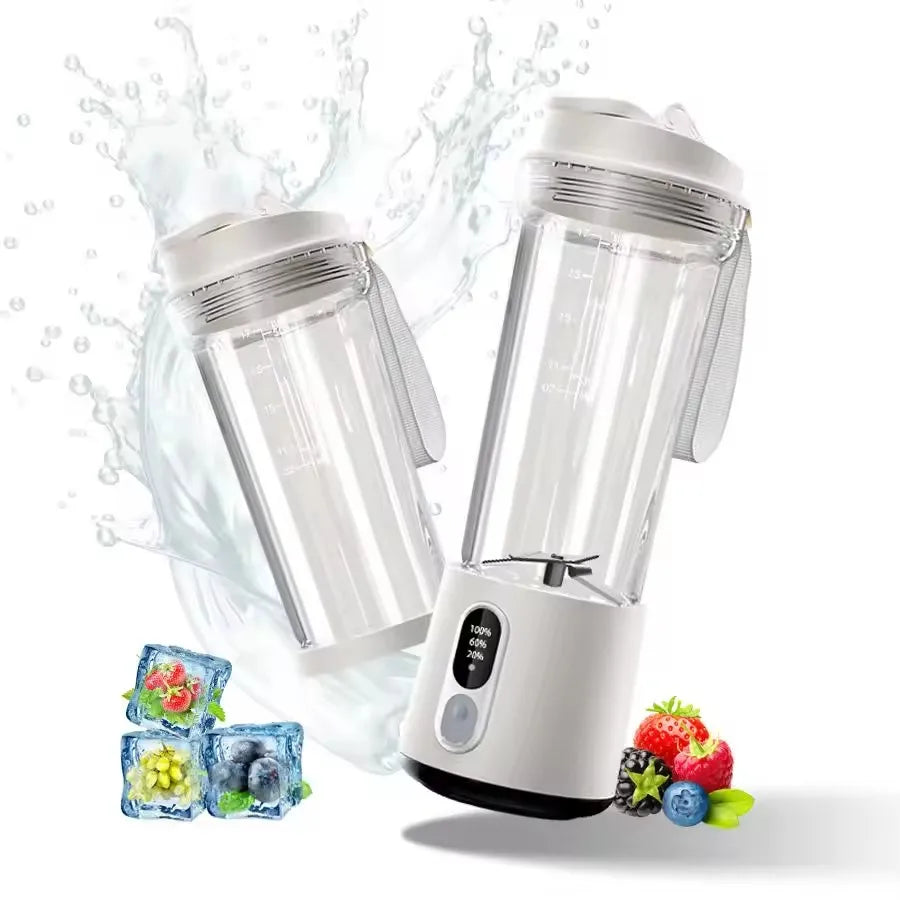 New 180W Portable Juicer Dual-use Juice Cup USB 4000mAh Battery Outdoor Fresh Fruit Blender 4 Blade Smoothie Juices Cup Blender