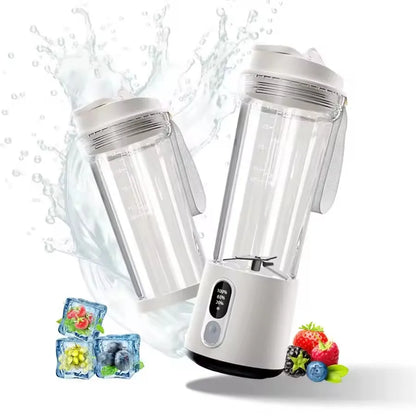 New 180W Portable Juicer Dual-use Juice Cup USB 4000mAh Battery Outdoor Fresh Fruit Blender 4 Blade Smoothie Juices Cup Blender