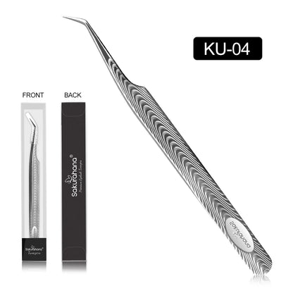 SAKURAHANA Anti-Static Eyelash Tweezers Professional High Precision Volume Extension Stainless Steel Anti-slip Makeup Tool