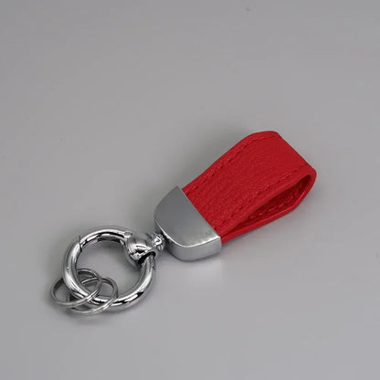 Short Lovely Leather Keychain Vintage Personalized Keyring Custom Logo Name Car Key Holder Chain Laser Engrave Women Charm Gift