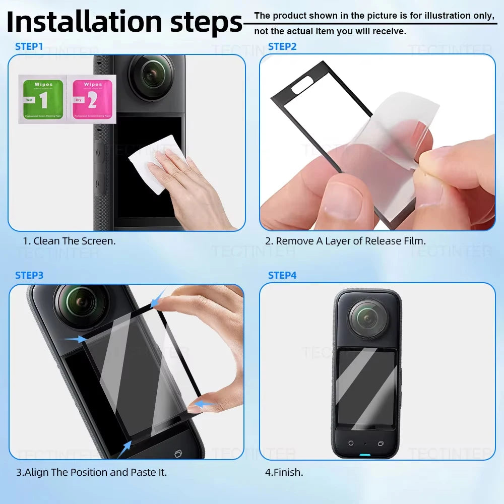 PC Lens Guard Cap Cover For Insta360 X4 Air Screen Protector Tempered Glass Film Protective Kit 360°Video Camera Accessories