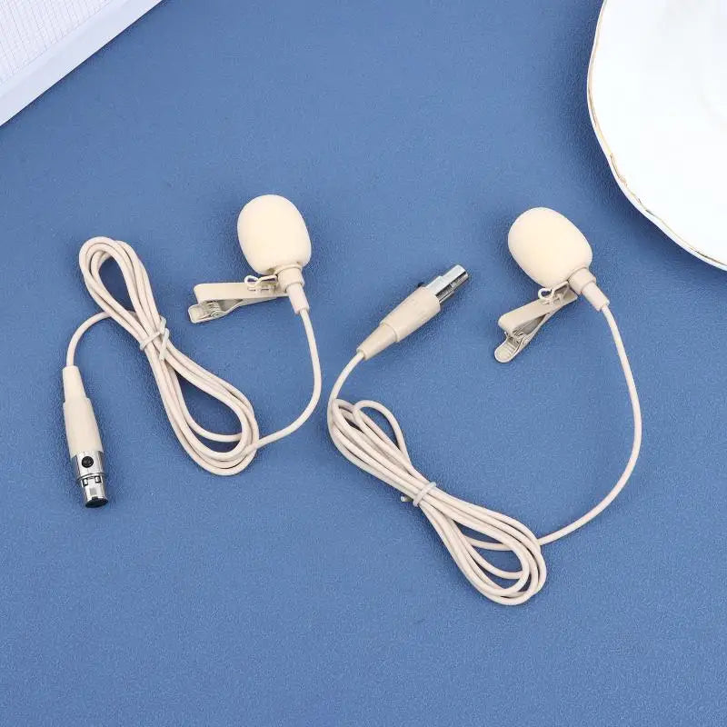 Microphone 80-20KHZ ZL-F1720 S/A/B/C/D Beige Lapel Clip Mic With 2pcs Cover Microphone Replace Accessories