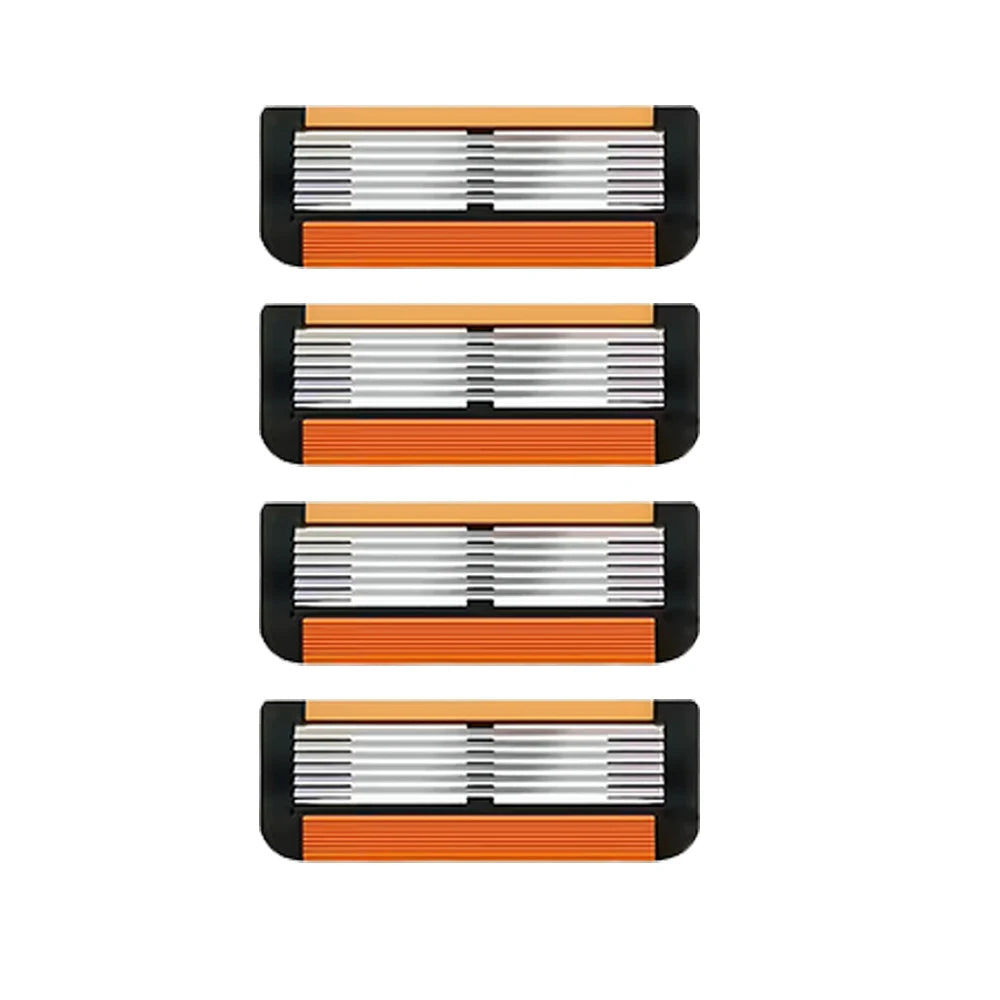 Gift Free Handle 6 Layers Razor Blade High Quality Men Safety Razor 6-Layer Germany Stainless Steel Shaving Blades Manual Shaver