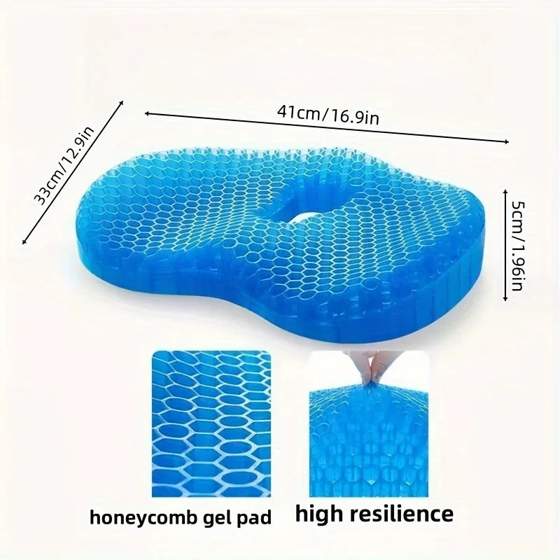Gel U-shaped Seat Cushion, Comfortable Soft Ergonomic for Long Sitting, Multifunctional Chair Cushion