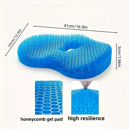 Gel U-shaped Seat Cushion, Comfortable Soft Ergonomic for Long Sitting, Multifunctional Chair Cushion