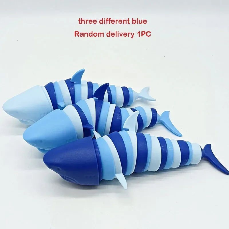 Stress Relief Toys Fidget Toys Kids Adults Funny Buckle Slug Dolphin Shark Anxiety Antistress Squishy Toy Keychain Accessories