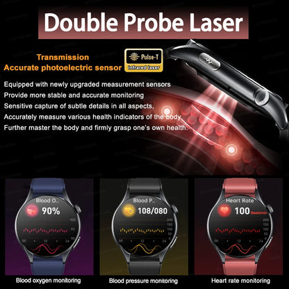 2026New Smart Watch For Men Micro-examination Health Blood pressure Uric Acid ECG+PPG Fitness Tracker Clock Smartwatch Women Men