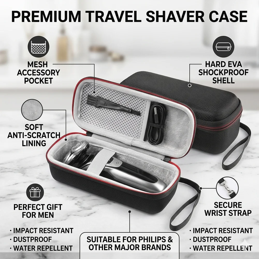 EVA Protective Shaver Storage Case for Philips Shaver Portable Beard Trimmer Protection Bag for SP9870 SP9871 SP9873 SP9830 9883