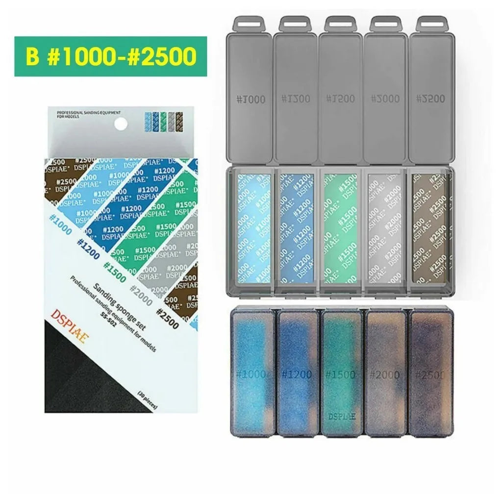 DSPIAE SS-S01 SS-S02 Model Sponge Sandpaper Combo Set for Gundam  Model Making Tool Grinding Polishing Sanding Paper DIY Craft