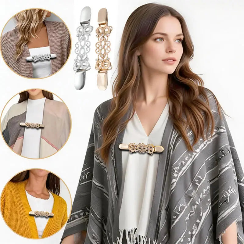 Fashion Sweater Clip Duck Clip Cardigan Buckle Shawl Brooch Blouse Pin Metal Clothes Decoration