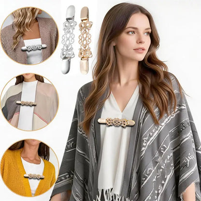 Fashion Sweater Clip Duck Clip Cardigan Buckle Shawl Brooch Blouse Pin Metal Clothes Decoration