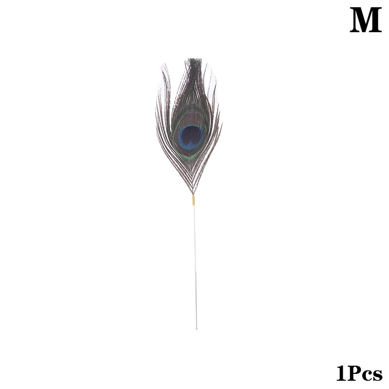 1/5Pcs Goose Feather Stick Ear Picking Elastic Earwax Cleaner Stick Massage Chicken Peacock Feather Silver Needle Ear Dig Tool