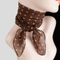 Summer Polka Dot Print Artificial Silk Scarf Thin Neck Warp Chiffon Soft Shawl Beach Sunscreen Square Women Neck Scarves