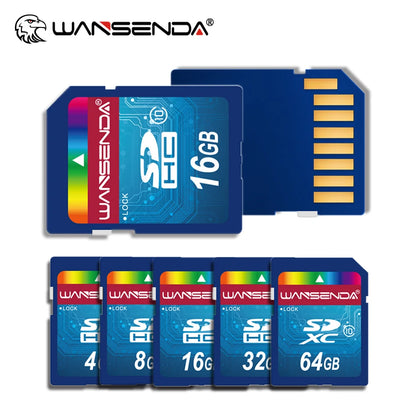 Hotsale WANSENDA SD Memory Card 64GB 32GB Class 10 SD Card 8GB 16GB Transflash SDHC SDXC TF Card Digital Flash Memory Card