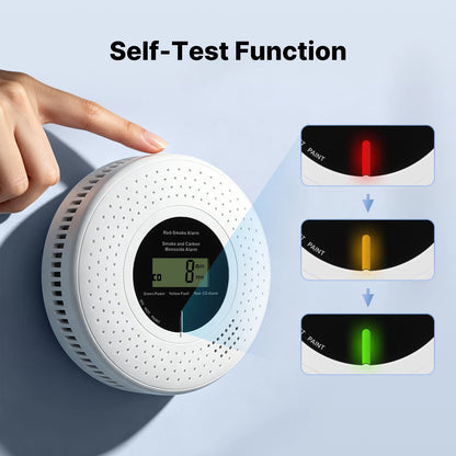 MOES Tuya ZigBee Smoke and Carbon Monoxide Detector 2-in-1 Smart CO Gas Alarm 85dB Siren Home Security App Remote Monitor Sensor