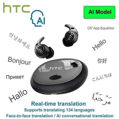 HTC NE76 Sleep Earbuds AI Translator Bluetooth Earphones Mini Invisible Soft Wireless Sleep Aid Headphones In-Ear Headset