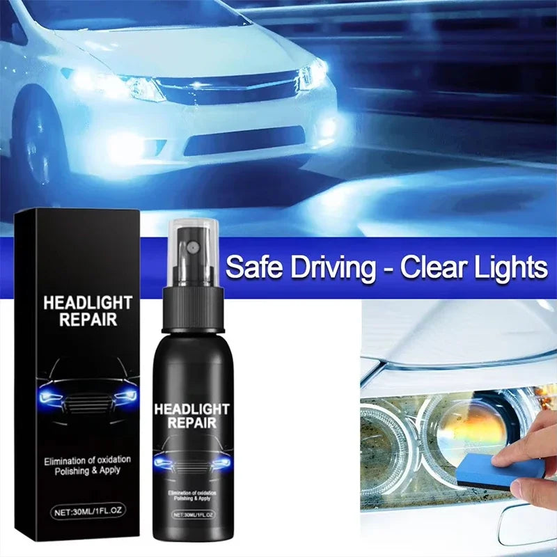 Scratch remover for repairing headlights, polishing agent for car headlights, polishing solution for repairing headlights